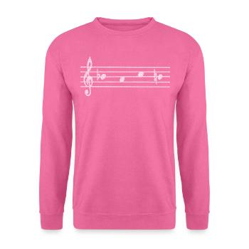 Motif BACH comme notes de musique Johann Sebastion Bach - Sweat-shirt Unisexe - rose - Devant