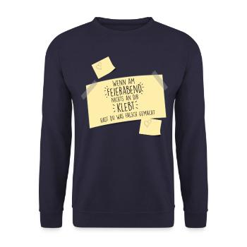 Kindergärtner Erzieher - Unisex Pullover - Navy - Vorne - Alina (178cm) & Michal (187cm)