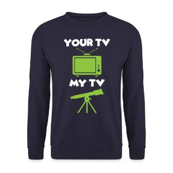 Teleskop - Unisex Pullover - Navy - Vorne - Alina (178cm) & Michal (187cm)