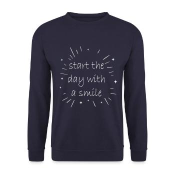 Smile sourit - Sweat-shirt Unisexe - marine - Devant - Alina (178cm) & Michal (187cm)