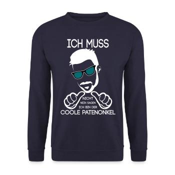Patenonkel - Unisex Pullover - Navy - Vorne - Alina (178cm) & Michal (187cm)