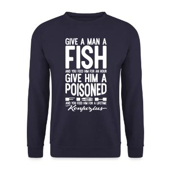 Nonsense dire confucius drôle drôle humour - Sweat-shirt Unisexe - marine - Devant - Alina (178cm) & Michal (187cm)