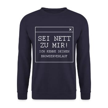 Informatiker Spruch - Unisex Pullover - Navy - Vorne - Alina (178cm) & Michal (187cm)