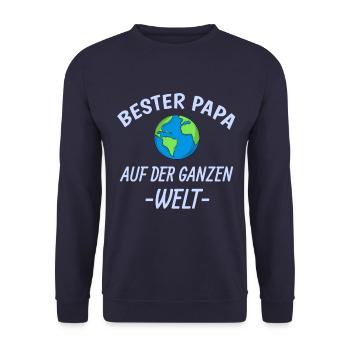 Bester Papa - Unisex Pullover - Navy - Vorne - Alina (178cm) & Michal (187cm)