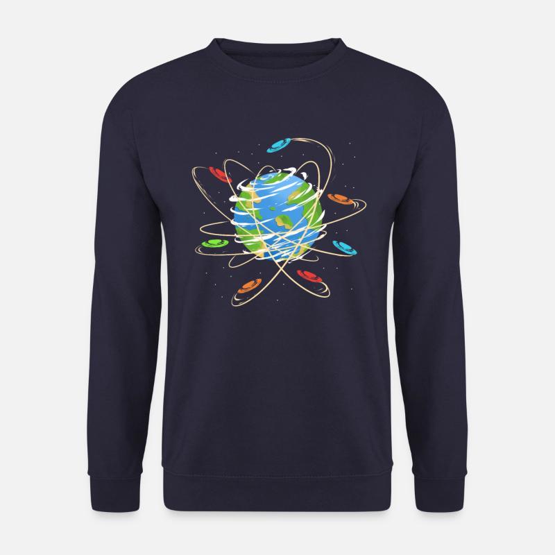Disc Golf Erde Planet Weltraum Design & Geschenk - Unisex Pullover - Navy