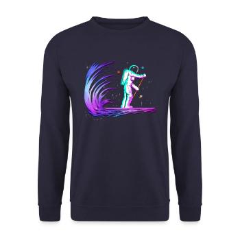 Stand Up Paddle Astronaut Space - Conception de SUP - Sweat-shirt Unisexe - marine - Devant - Alina (178cm) & Michal (187cm)