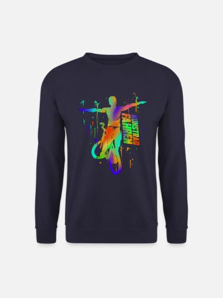 Kunstradfahrer - Farbenfrohes Radfahrer Geschenk - Unisex Pullover - Navy