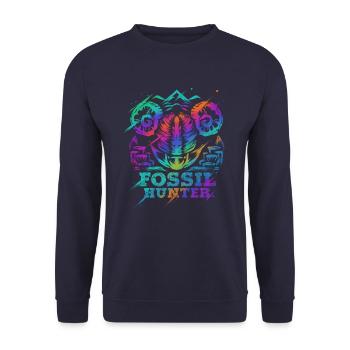 Cadeau drôle de géologue de géologie de chasseur de fossiles - Sweat-shirt Unisexe - marine - Devant - Alina (178cm) & Michal (187cm)