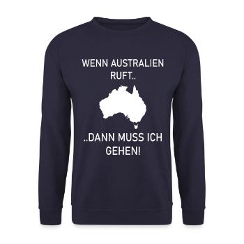 Australien - Unisex Pullover - Navy - Vorne - Alina (178cm) & Michal (187cm)