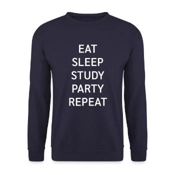 Student, female student - Unisex Sweatshirt - navy - Front - Alina (178cm) & Michal (187cm)