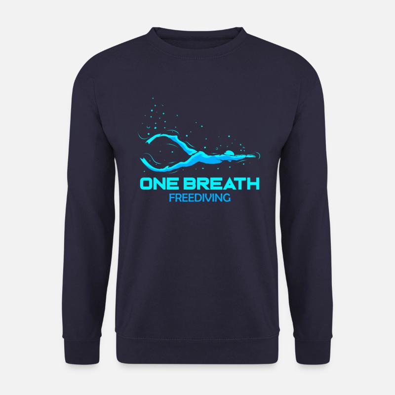 Freitauchen Freediving One Breath Apnoe Taucher - Unisex Pullover - Navy