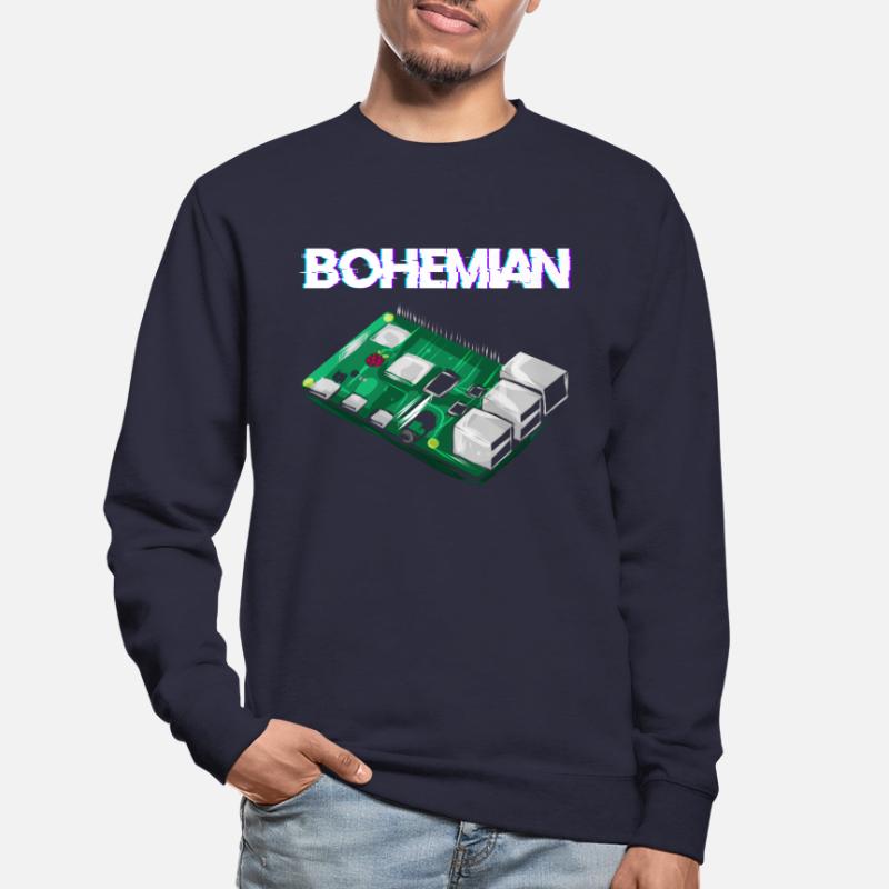 Bohemian Raspberry Informatiker Programmierer Pi Unisex Pullover