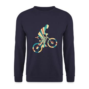 Vélo vintage - Sweat-shirt Unisexe - marine - Devant - Alina (178cm) & Michal (187cm)