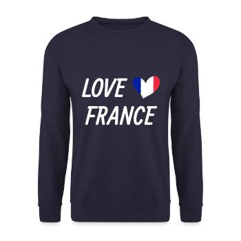 Frankreich - Unisex Pullover - Navy - Vorne - Alina (178cm) & Michal (187cm)