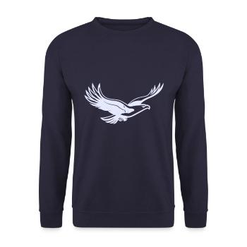 Eagle - Unisex Sweatshirt - navy - Front - Alina (178cm) & Michal (187cm)