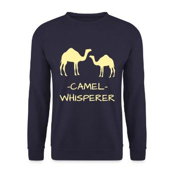Chameau Whisperer - Sweat-shirt Unisexe - marine - Devant - Alina (178cm) & Michal (187cm)