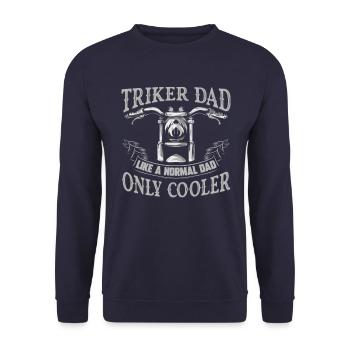 Triker Dad's sont des motards tricycle trike à moteur cool - Sweat-shirt Unisexe - marine - Devant - Alina (178cm) & Michal (187cm)