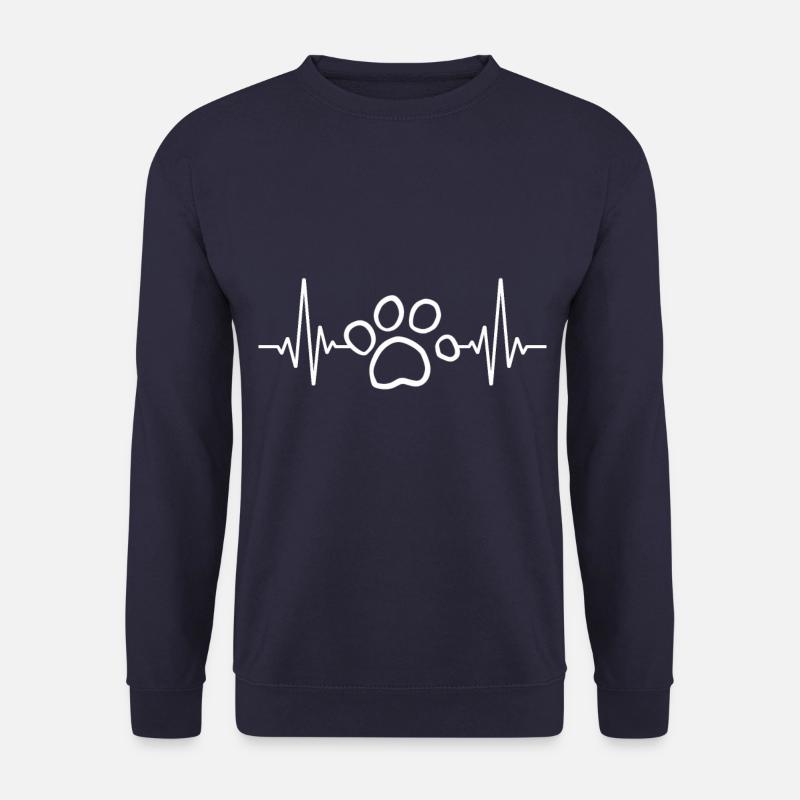 Pfote Herzschlag - Unisex Pullover - Navy