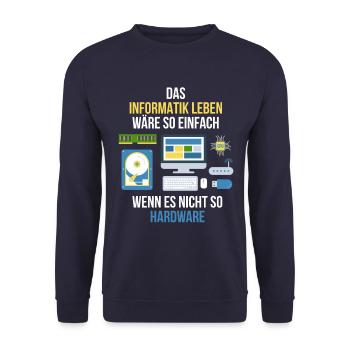 Informatiker - Unisex Pullover - Navy - Vorne - Alina (178cm) & Michal (187cm)