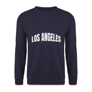 los Angeles - Unisex Sweatshirt - navy - Front - Alina (178cm) & Michal (187cm)