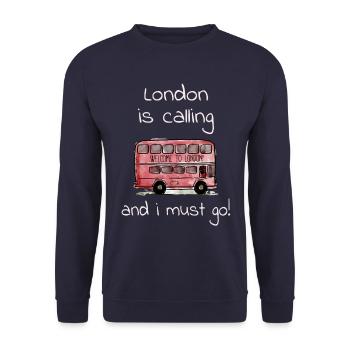 Londres - Sweat-shirt Unisexe - marine - Devant - Alina (178cm) & Michal (187cm)