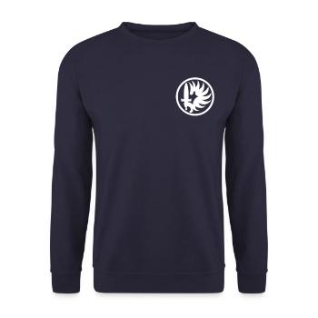 Flügel & Schwert Fallschirmjäger - Unisex Pullover - Navy - Vorne - Alina (178cm) & Michal (187cm)