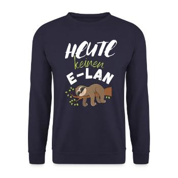 HEUTEKEIN E-LAN - FAULTIER WAS KEINE LUST HAT! - Unisex Pullover - Navy - Vorne - Alina (178cm) & Michal (187cm)