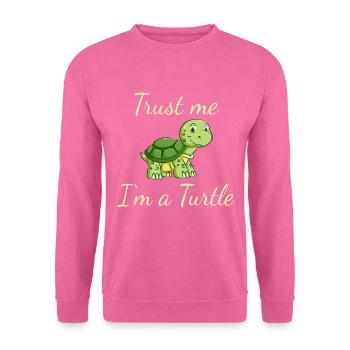 funny turtle - Unisex Pullover - Pink - Vorne
