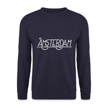 Amsterdam - Sweat-shirt Unisexe - marine - Devant - Alina (178cm) & Michal (187cm)