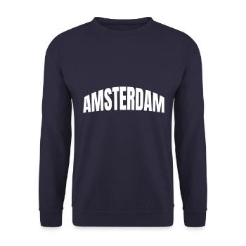 Amsterdam - Sweat-shirt Unisexe - marine - Devant - Alina (178cm) & Michal (187cm)