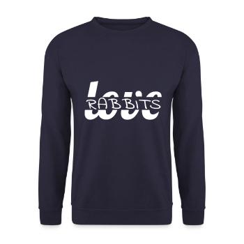 Rabbit - Unisex Sweatshirt - navy - Front - Alina (178cm) & Michal (187cm)