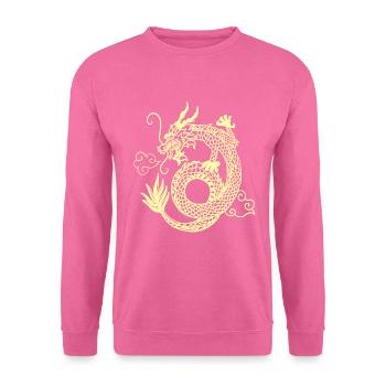 Dragon chinois - Sweat-shirt Unisexe - rose - Devant