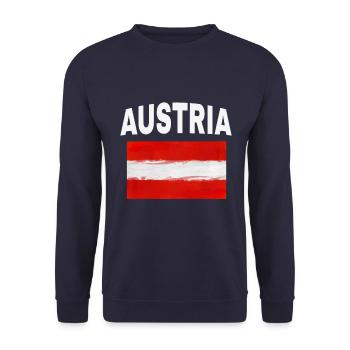 Austria - Unisex Sweatshirt - navy - Front - Alina (178cm) & Michal (187cm)