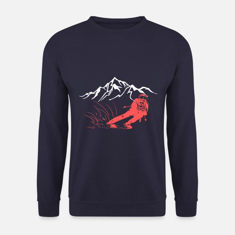 SKI ABFAHRT SKIE SKIER SKI SKIFAHRER BERG SCHNEE - Unisex Pullover - Navy