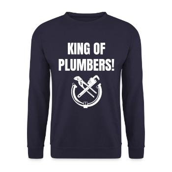 Plombier gaz eau installateur - Sweat-shirt Unisexe - marine - Devant - Alina (178cm) & Michal (187cm)