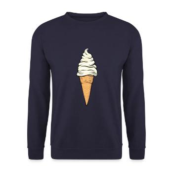 la glace - Sweat-shirt Unisexe - marine - Devant - Alina (178cm) & Michal (187cm)
