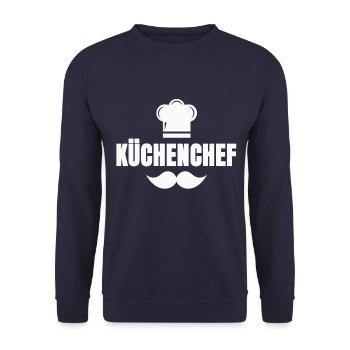 Küchenchef - Unisex Pullover - Navy - Vorne - Alina (178cm) & Michal (187cm)