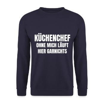 Küchenchef - Unisex Pullover - Navy - Vorne - Alina (178cm) & Michal (187cm)