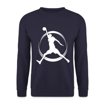 Joueur de basketball - Sweat-shirt Unisexe - marine - Devant - Alina (178cm) & Michal (187cm)