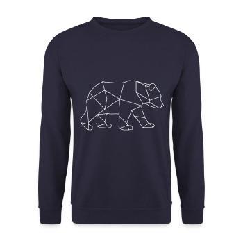 Ours ours polaire - Sweat-shirt Unisexe - marine - Devant - Alina (178cm) & Michal (187cm)