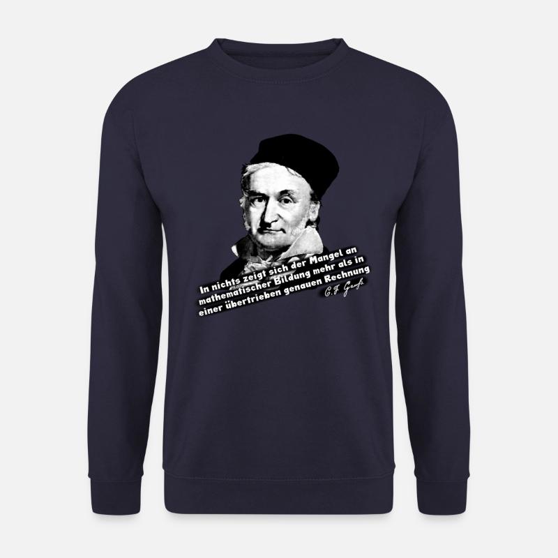 Carl Gauss Deutscher Mathematiker Physiker Mathe - Unisex Pullover - Navy