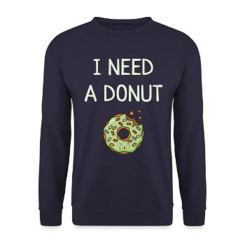 Donut - Sweat-shirt Unisexe - marine - Devant - Alina (178cm) & Michal (187cm)