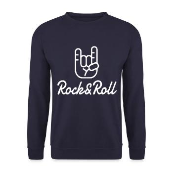 Rock n Roll - Sweat-shirt Unisexe - marine - Devant - Alina (178cm) & Michal (187cm)