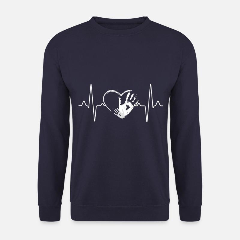Papa Kind Herzschlag - Unisex Pullover - Navy