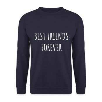 best friends - Unisex Sweatshirt - navy - Front - Alina (178cm) & Michal (187cm)