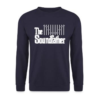 The Soundfather - Soundtechniker Tontechnik Geschenk - Sweat-shirt Unisexe - marine - Devant - Alina (178cm) & Michal (187cm)