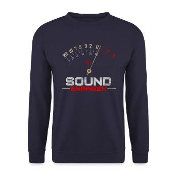 Sound Engineer VU Meter - Sound Engineer Sound Engineering - Unisex Sweatshirt - navy - Front - Alina (178cm) & Michal (187cm)