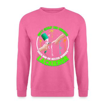 Gott schuf den Lackierer - Lustiges Autolackierer - Unisex Pullover - Pink - Vorne
