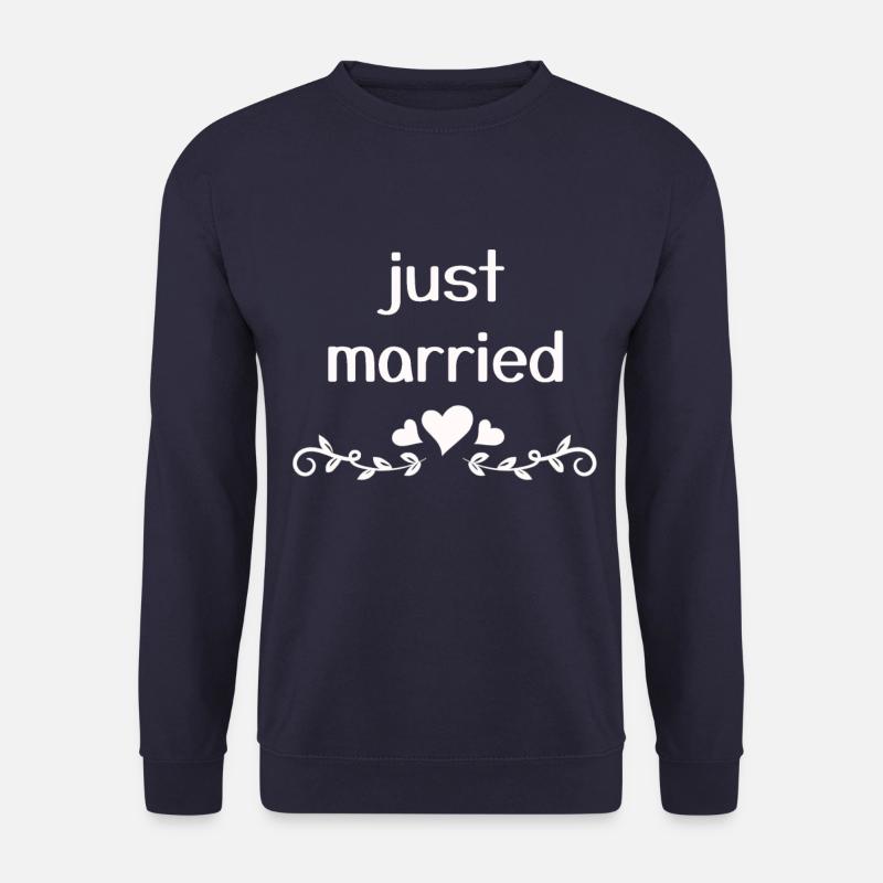 just married - Unisex Pullover - Navy