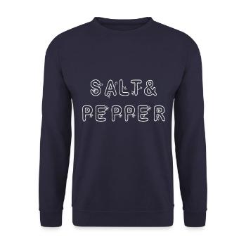 Verliebtes Pärchen - Unisex Pullover - Navy - Vorne - Alina (178cm) & Michal (187cm)